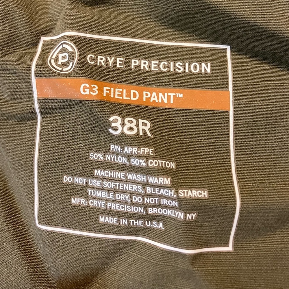 Crye Precision G3 Field Pant - Ranger Green - 38R - used some stains please read